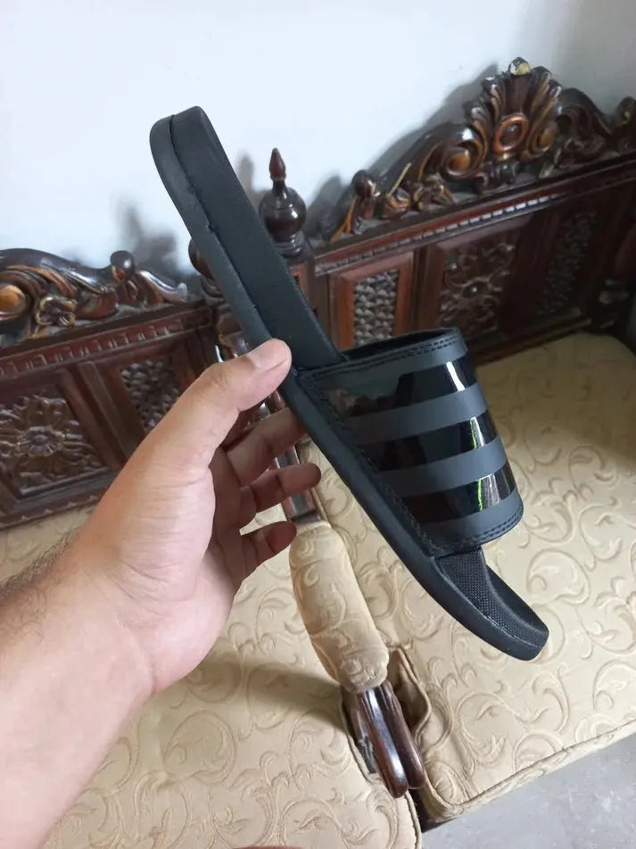 Adidas Adilette Comfort Slides Black-SneakKicks - Sneak Kicks