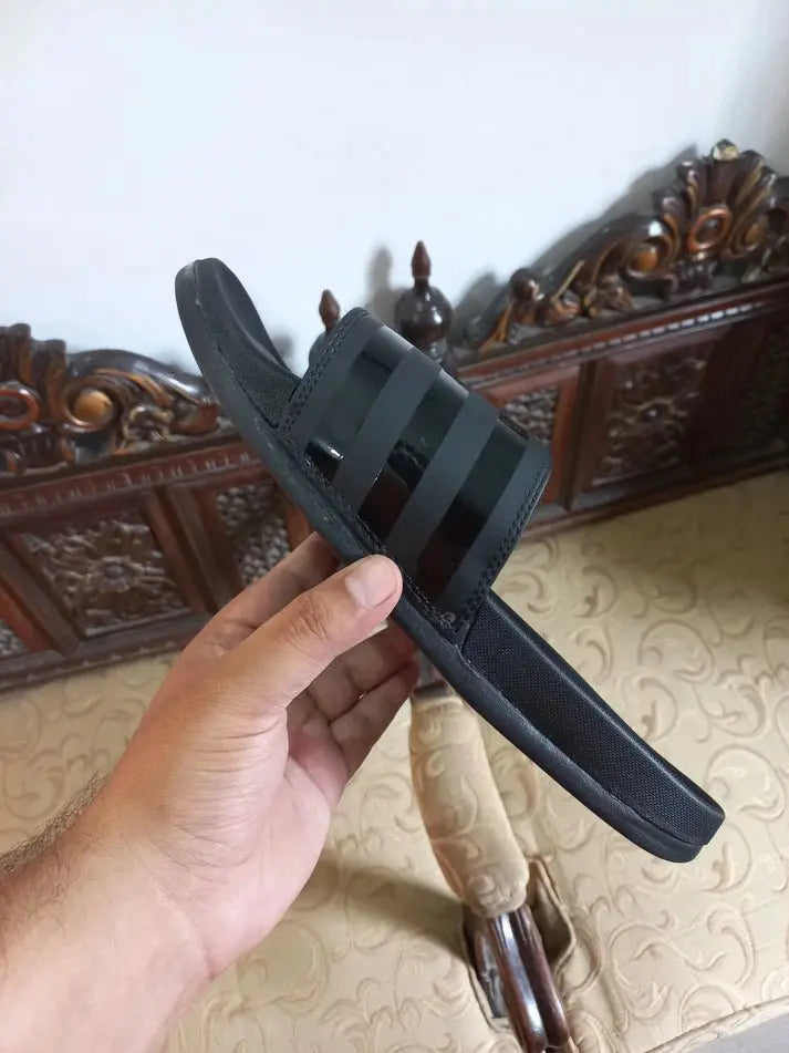 Adidas Adilette Comfort Slides Black-SneakKicks - Sneak Kicks