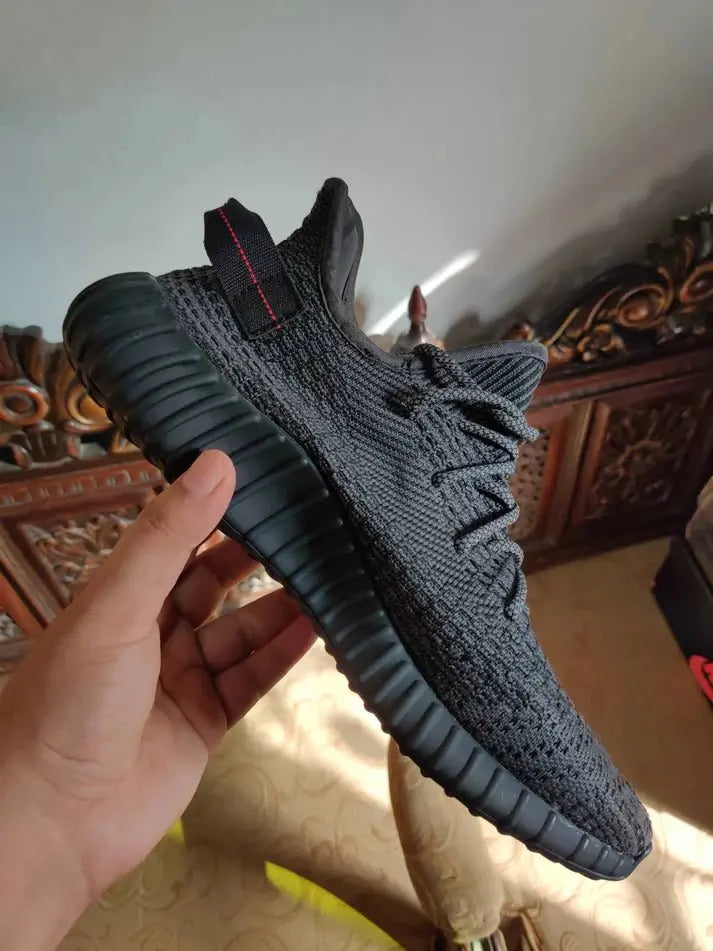 Adidas Yeezy 350 V2 Black(Laces Reflective) - Sneak Kicks