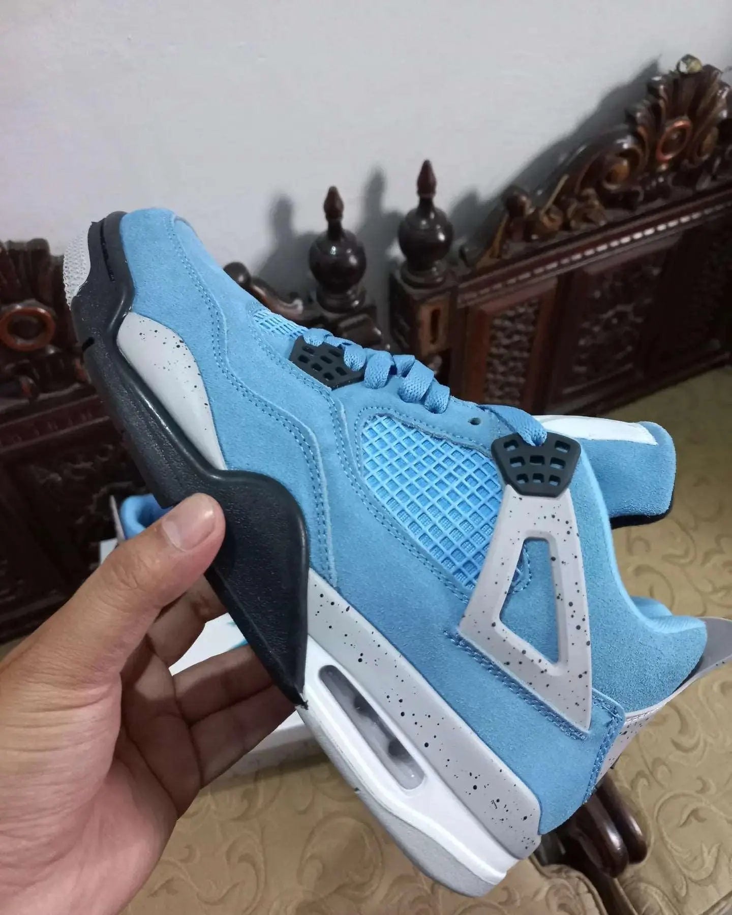 Nike Air Jordan 4 Retro University Blue(Suede) - Sneak Kicks