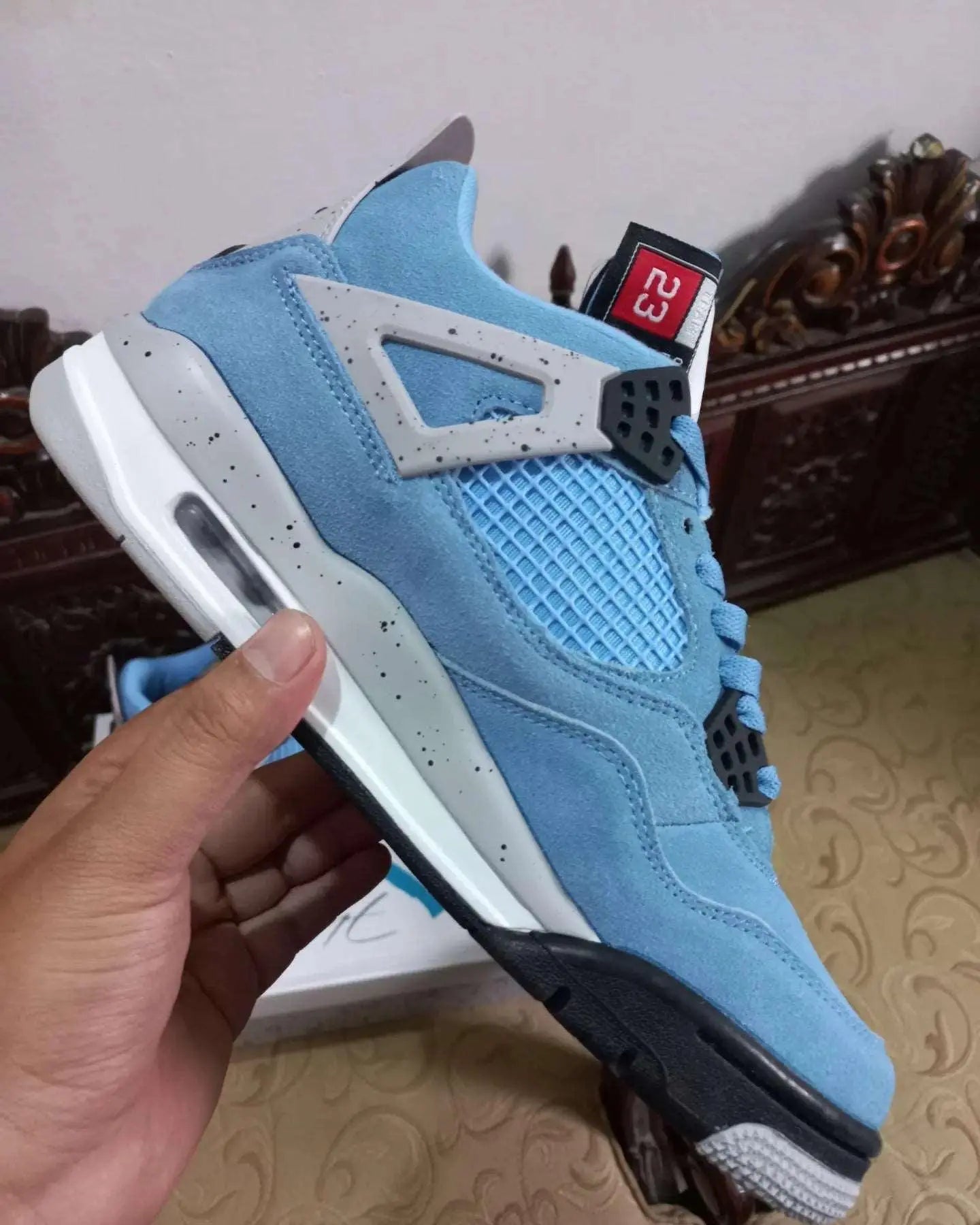 Nike Air Jordan 4 Retro University Blue(Suede) - Sneak Kicks