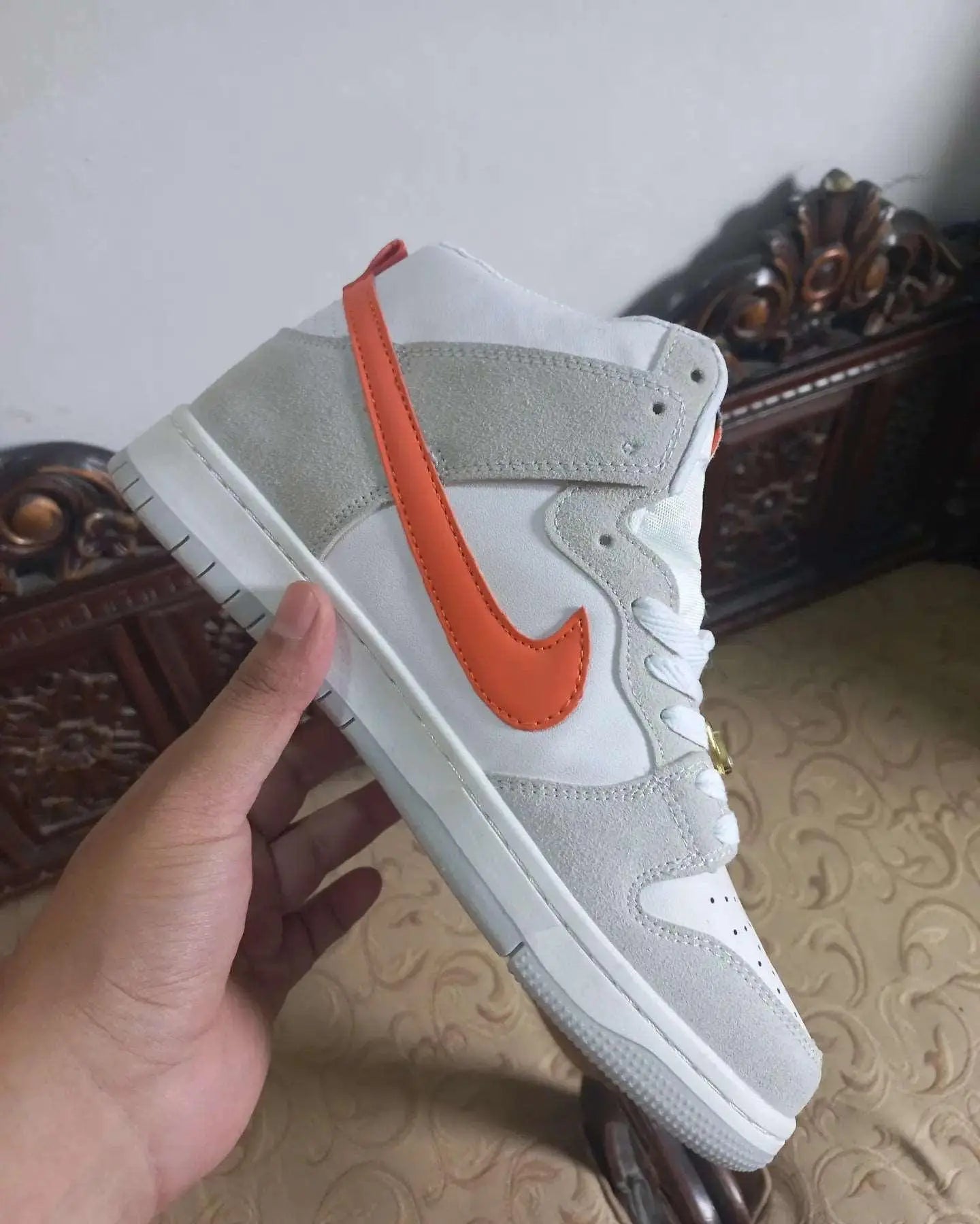 Nike SB Dunks High First Use Pack White Orange - Sneak Kicks