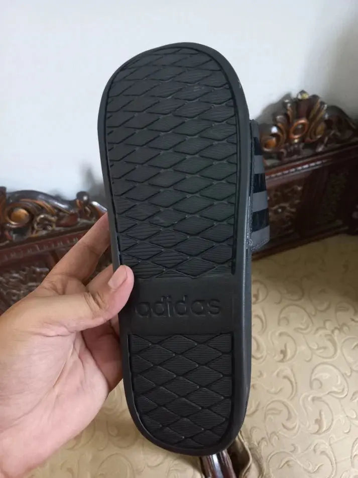 Adidas Adilette Comfort Slides Black-SneakKicks - Sneak Kicks