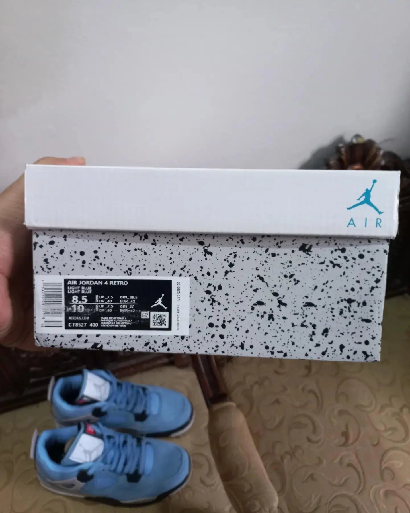 Nike Air Jordan 4 Retro University Blue(Suede) - Sneak Kicks