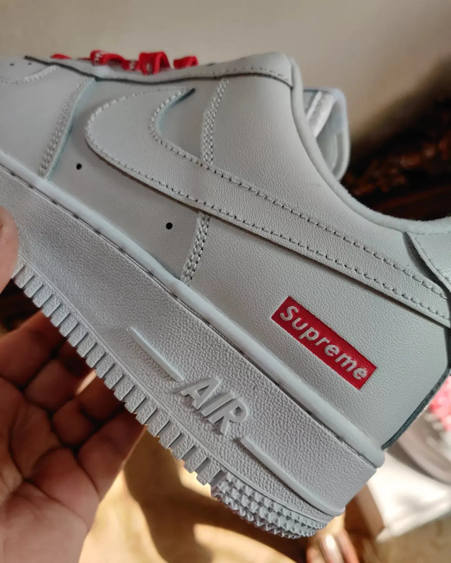 Supreme X Nike Air Force 1 Low '07 Triple White Sneak Kicks