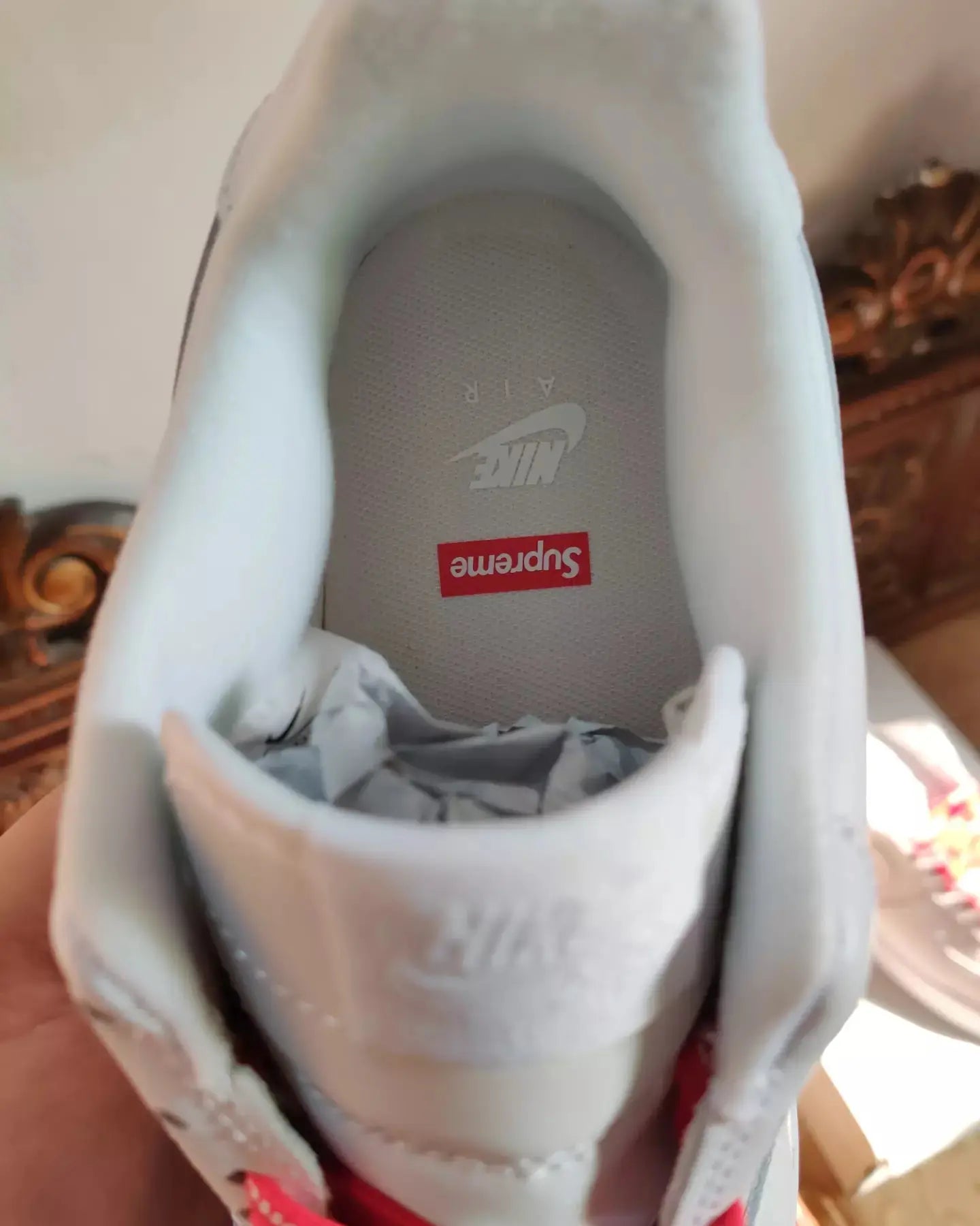 Supreme X Nike Air Force 1 Low '07 Triple White Sneak Kicks