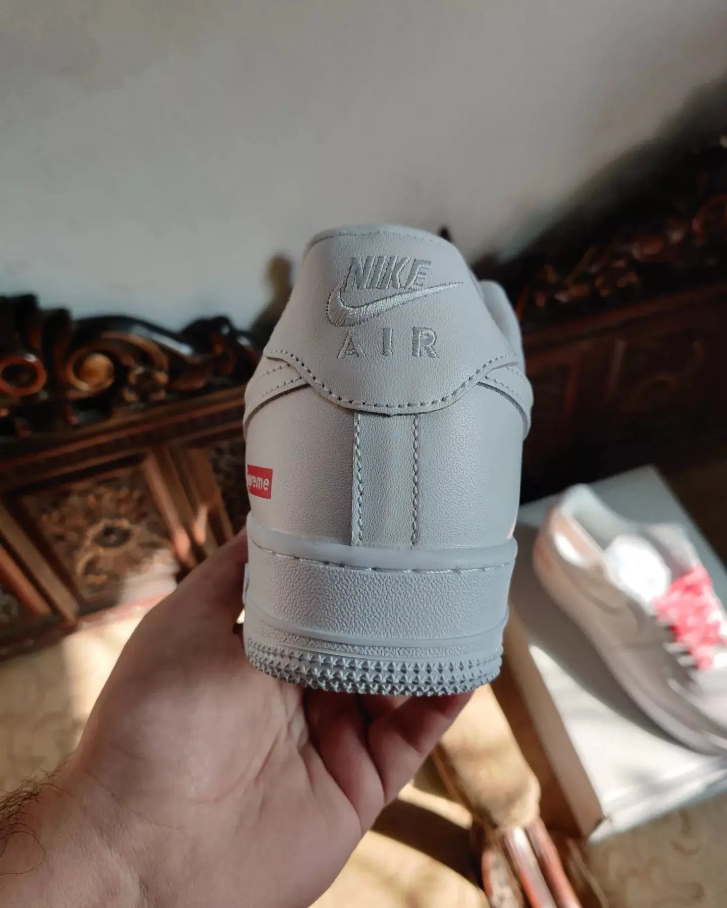 Supreme X Nike Air Force 1 Low '07 Triple White Sneak Kicks