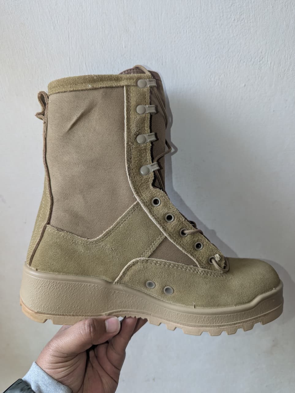 Camel Khaki Tactical Shoes Without Zip Sneak Kicks