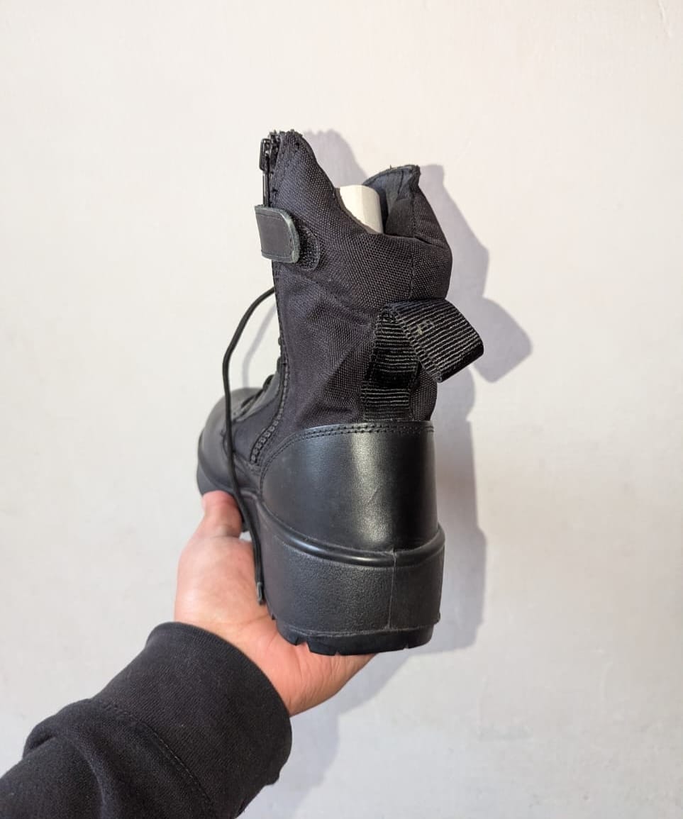 Servis Black Tactical Shoes With Zip Sneak Kicks