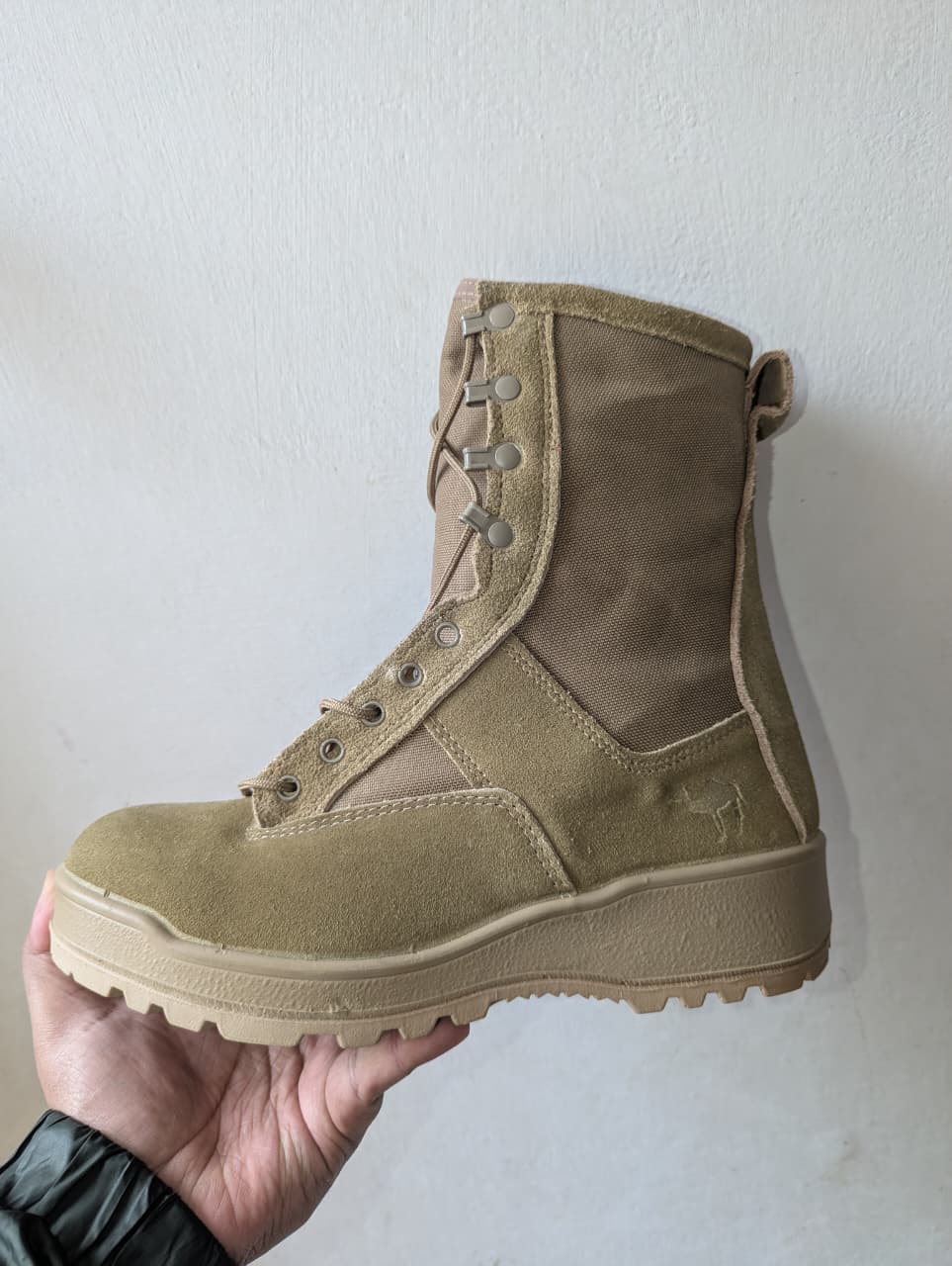 Camel Khaki Tactical Shoes Without Zip Sneak Kicks