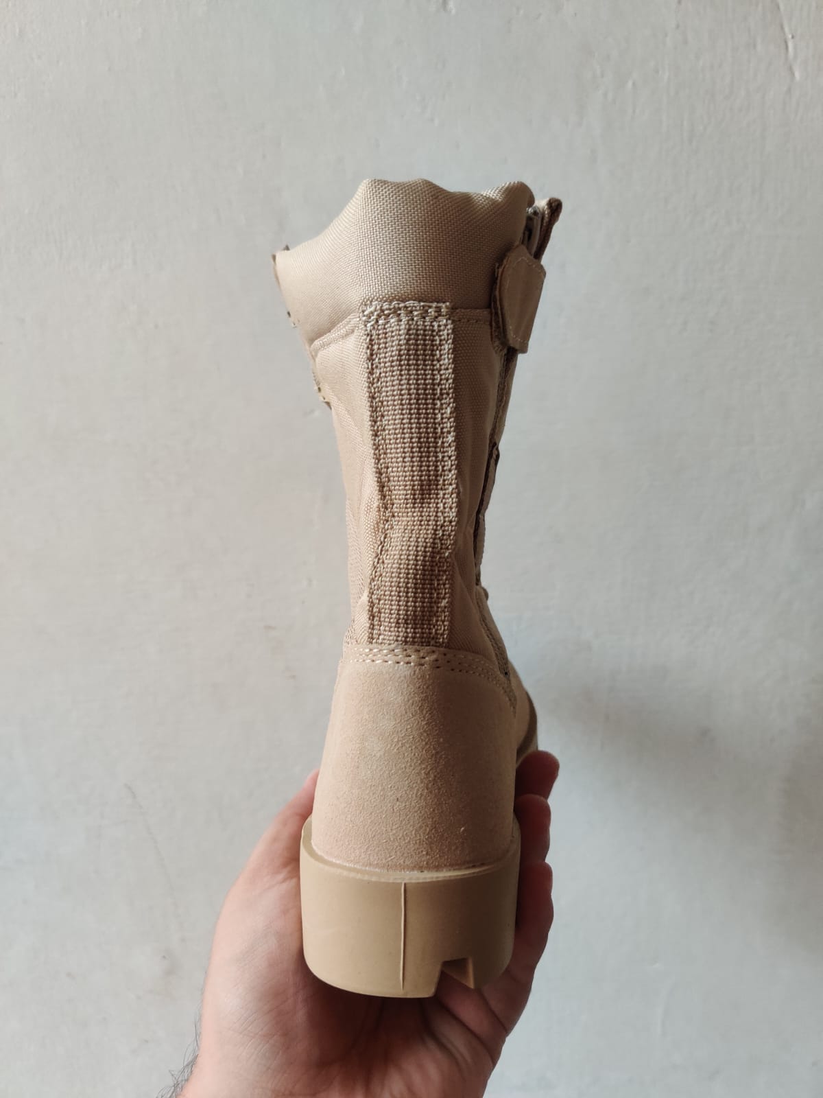 Beige Tactical Shoes with Zip Sneak Kicks