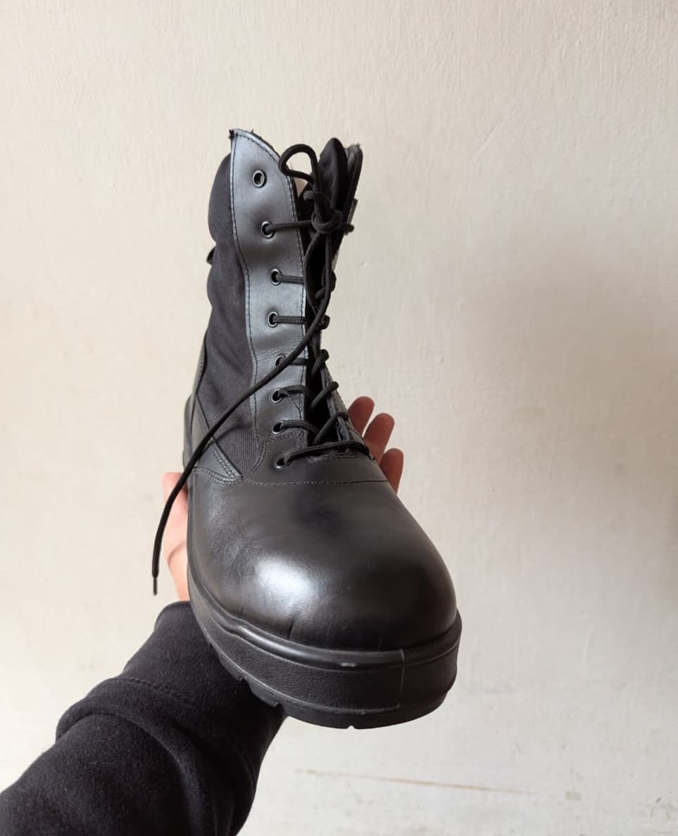 Servis Black Tactical Shoes With Zip Sneak Kicks